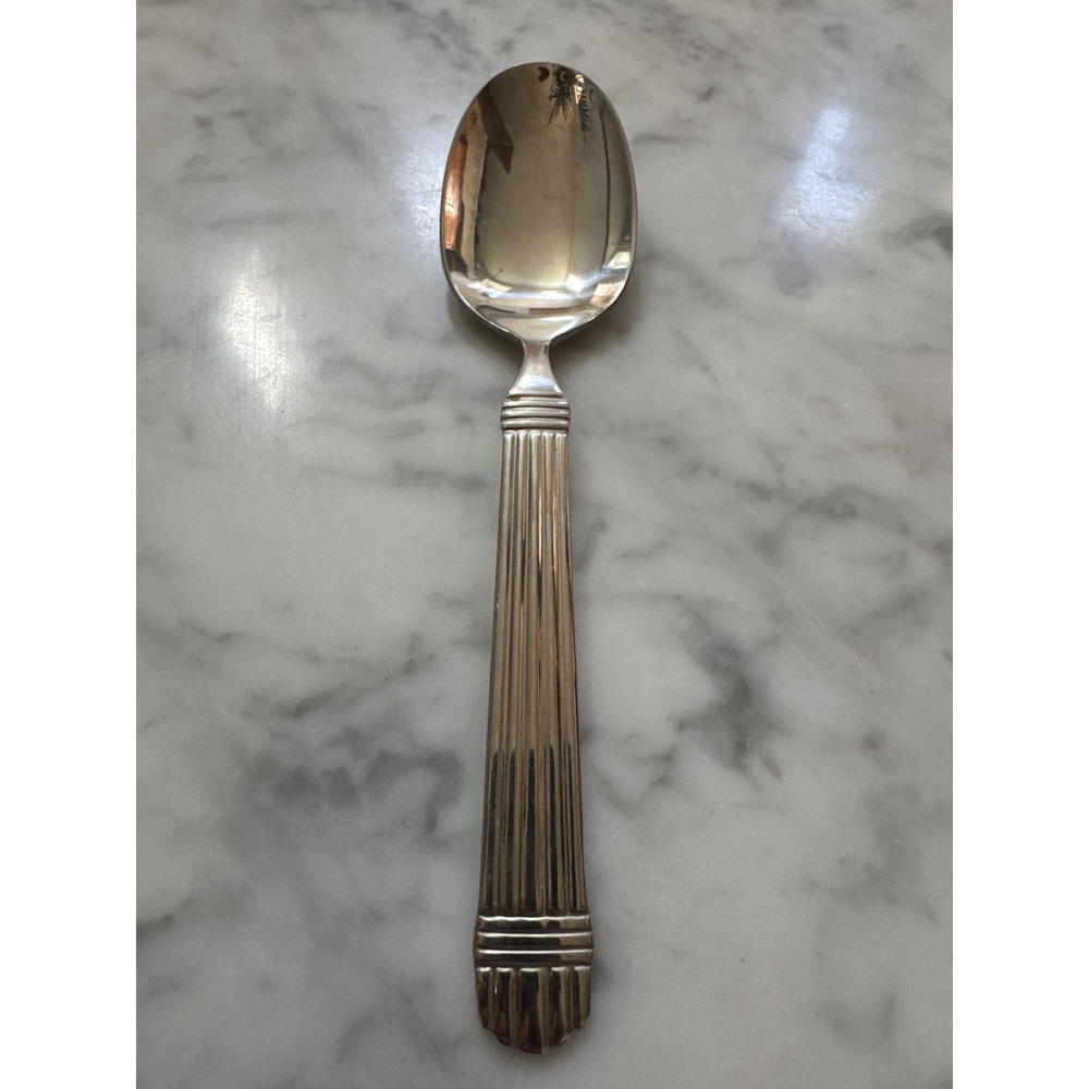 Wallace Silver Chardonnay Stainless Teaspoon Ribbed Glossy 18/10 Flatware 6.25" - Picture 1 of 6